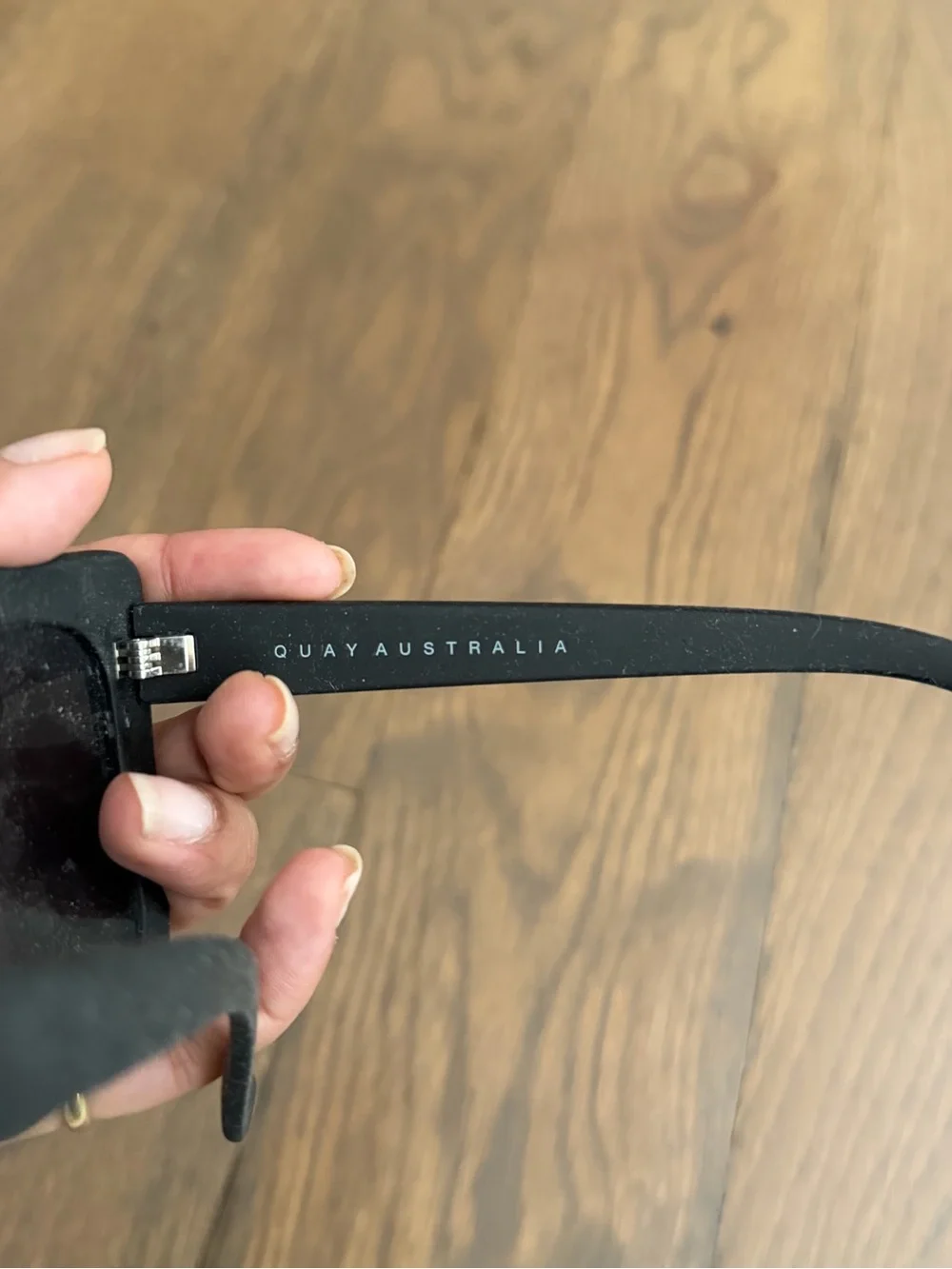 Quay Australia Matte Black Square Sunglasses